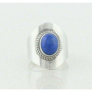 Lapis Lazuli Sterling Silver Ring Size 5 1/2
